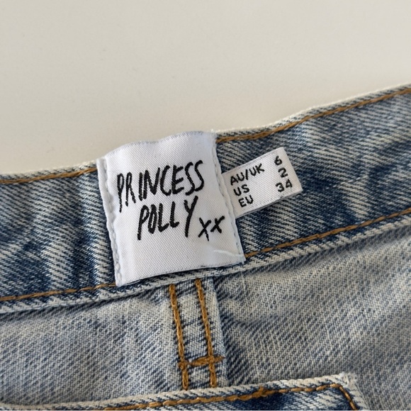 Princess Polly Light Wash Asymmetric Straight Leg Jeans - Picture 7 of 11